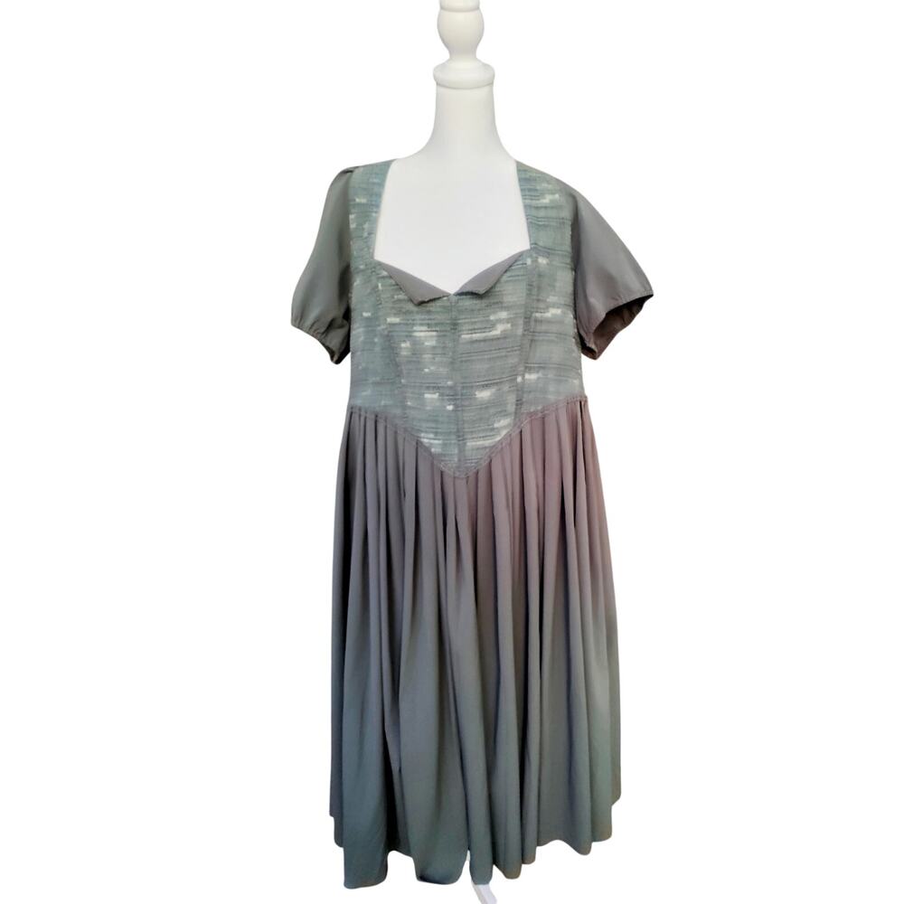 Disturbia Slain Corset Midi Dress Gothic Witchy Grunge Smock SZ. 14 Hard to find
